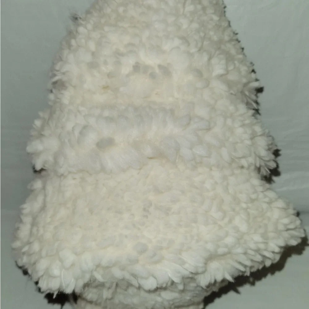 Threshold Faux Shearling Sherpa Tree Shaped Throw Pillow White Plush Christmas
